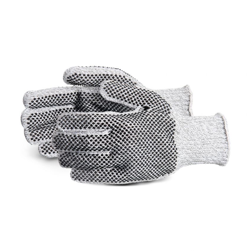 #SPGC2D - Superior® Contender™ Middleweight 7-gauge Composite Knit Cut Resistant Work Gloves with Full PVC Dotting